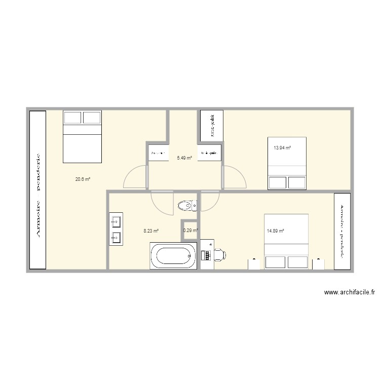 ma maison etage. Plan de 0 pièce et 0 m2