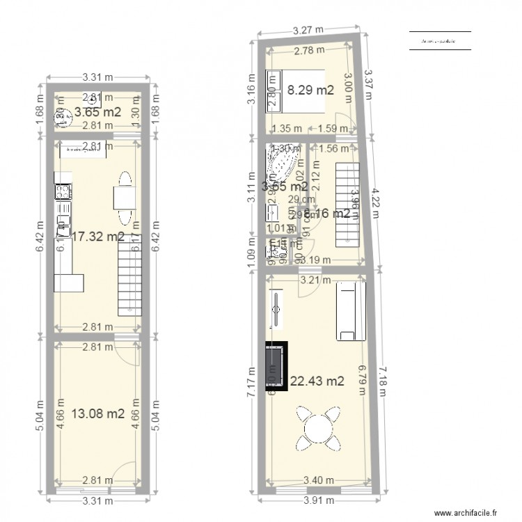 DAUMAZAN PROJET. Plan de 0 pièce et 0 m2