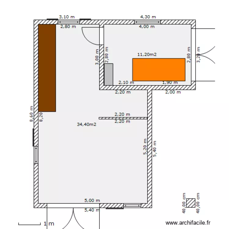 Garage et Atelier (projet 01). Plan de 