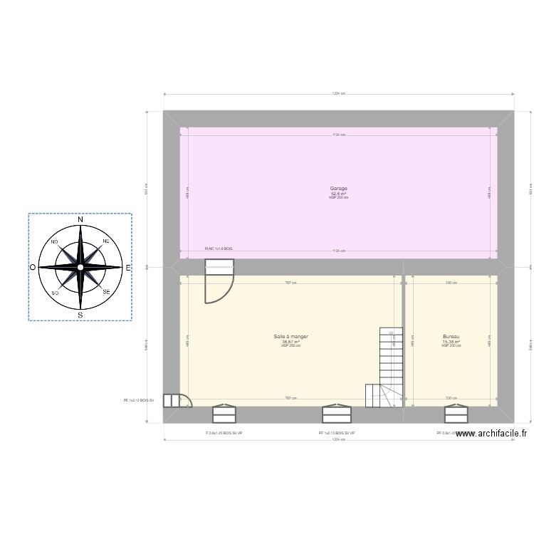 Naulin. Plan de 11 pièces et 321 m2