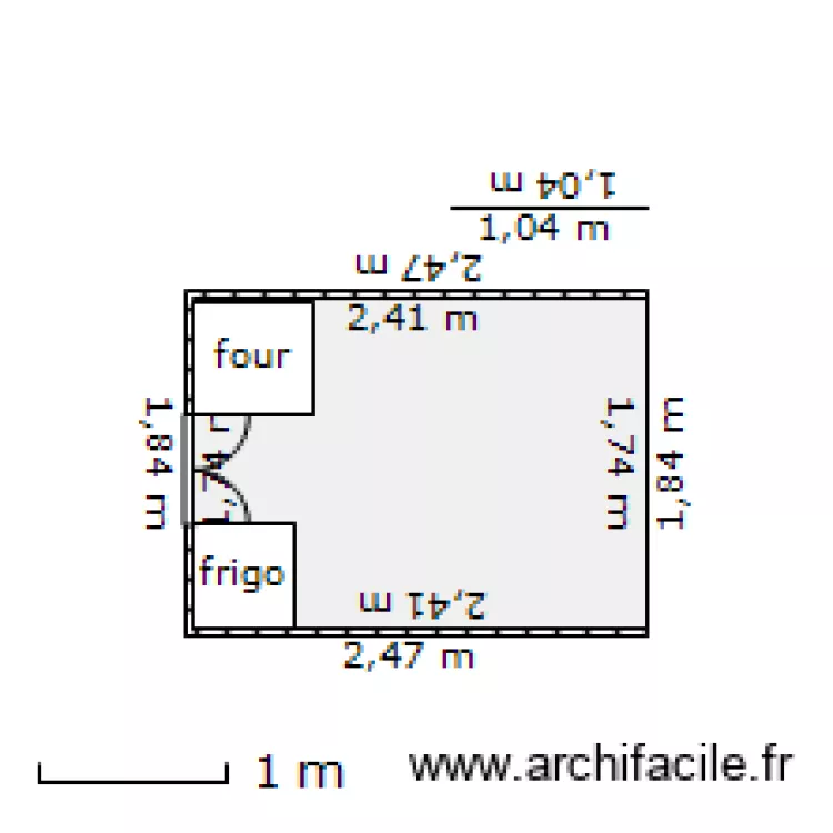St L&eacute;ger cuisine. Plan de 