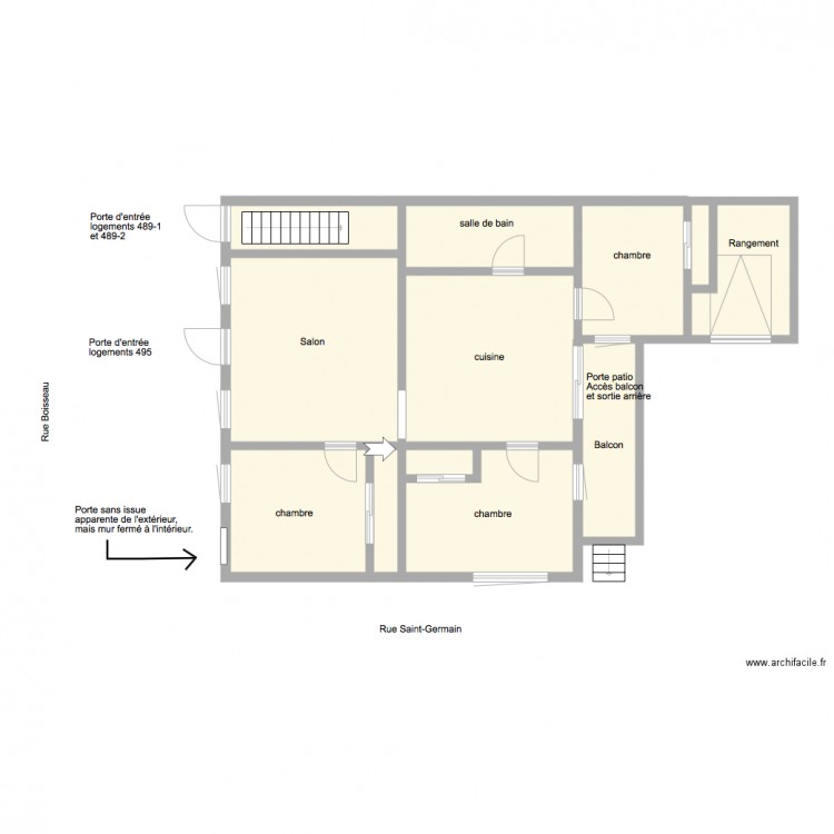 495 Boisseau. Plan de 0 pièce et 0 m2