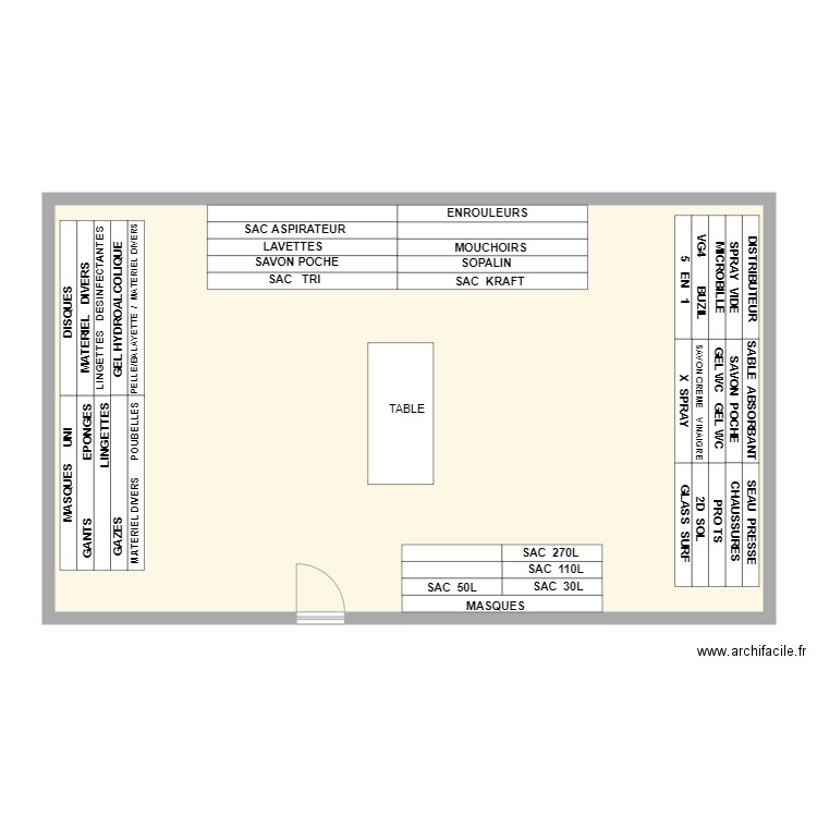 MARIELLA ZIMBER. Plan de 1 pièce et 124 m2