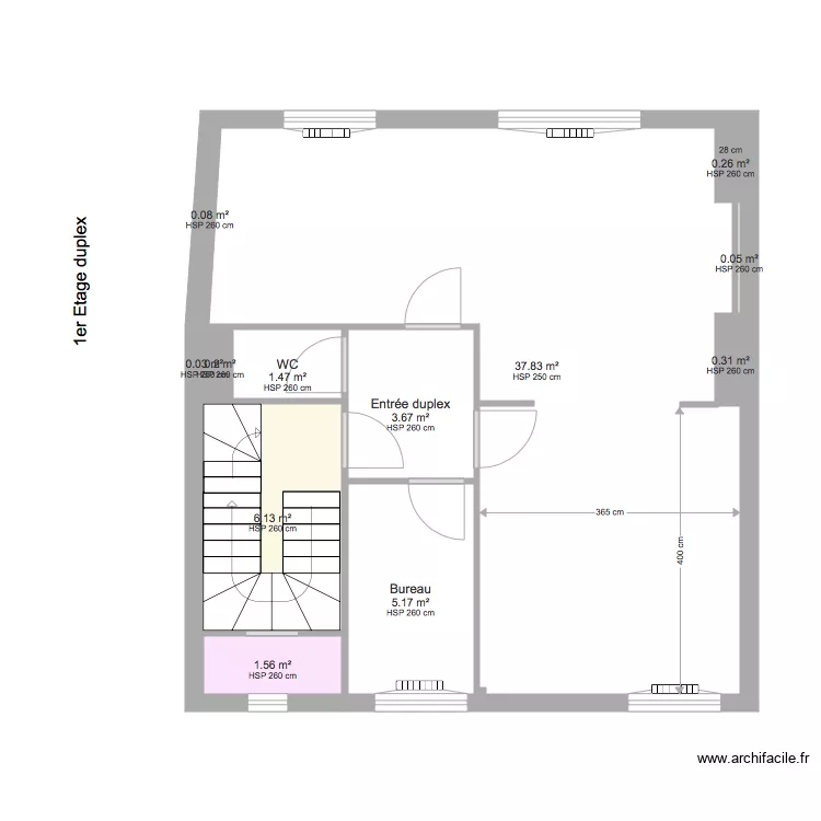 CARNOT 1er &eacute;tage meubl&eacute;. Plan de 