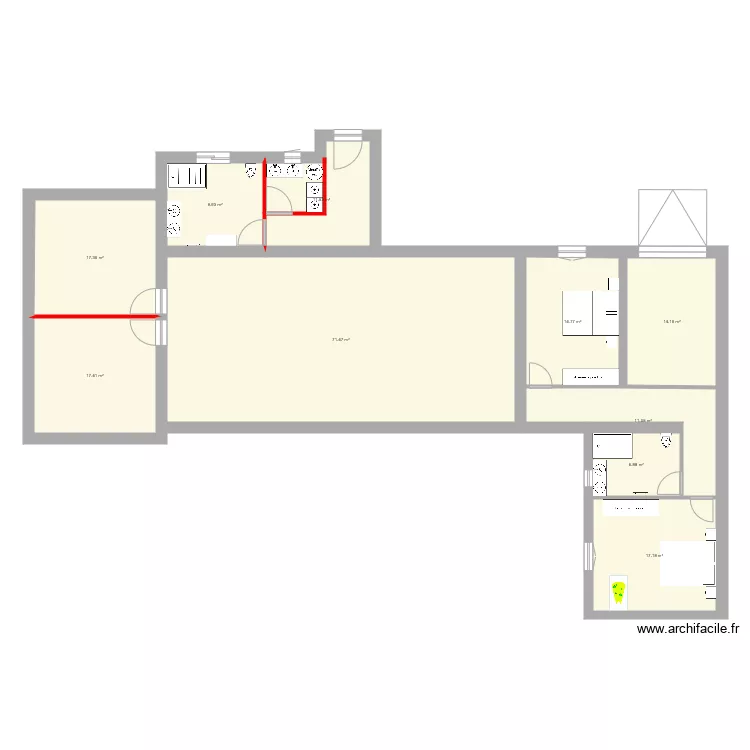 Option 3 gite v1. Plan de 