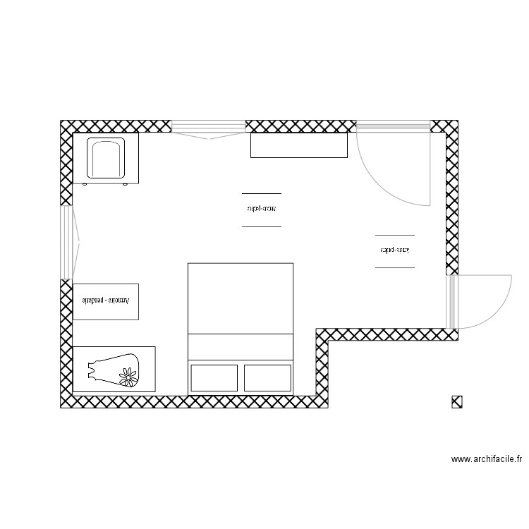 chambre Loukas. Plan de 0 pièce et 0 m2