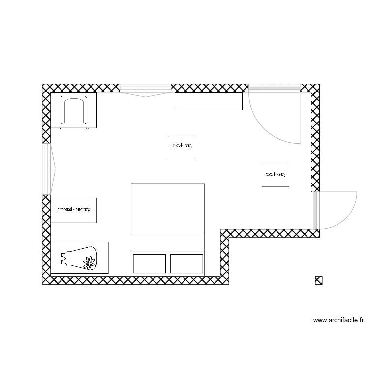 chambre Loukas. Plan de 