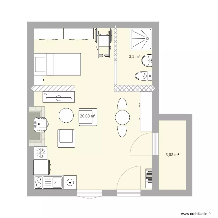 studio asse. Plan de 