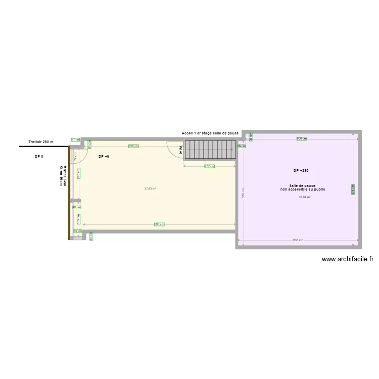 NATUR HOUSE AVANT TRAVAUX 1er &eacute;tage. Plan de 