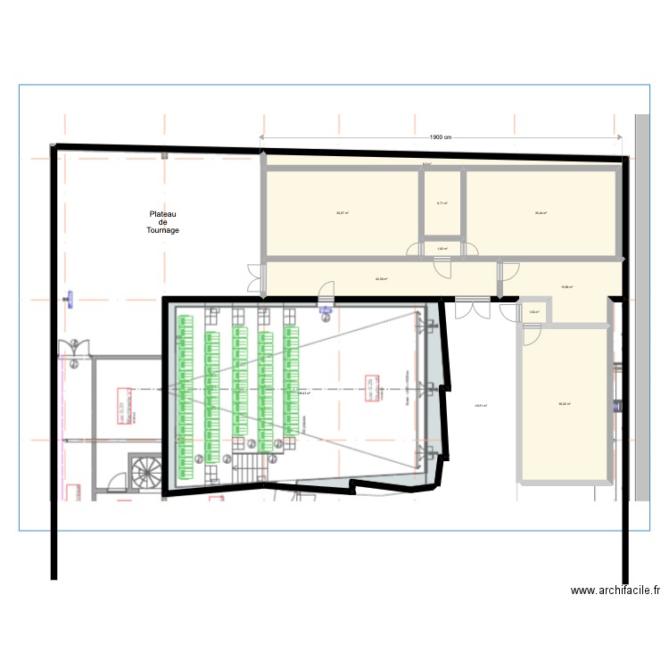 Studio Dub v3. Plan de 11 pièces et 343 m2