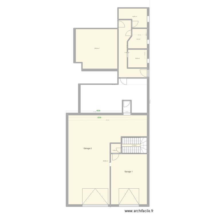 toussieu rdc. Plan de 8 pièces et 162 m2