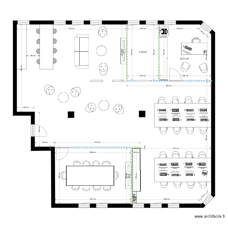 WeSign Projet 2. Plan de 3 pièces et 142 m2