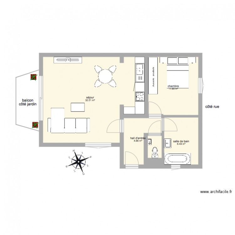 appartement PAC. Plan de 0 pièce et 0 m2