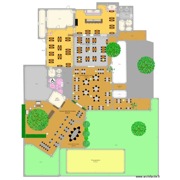 JOSTEL Genay projet. Plan de 33 pièces et 1556 m2