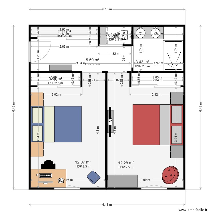 degagement. Plan de 0 pièce et 0 m2