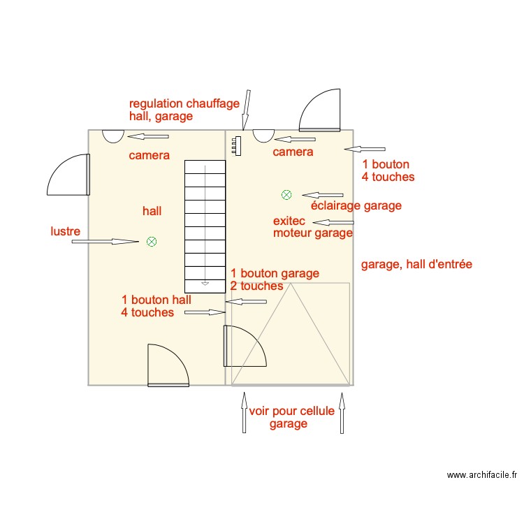 hall entree. Plan de 0 pièce et 0 m2