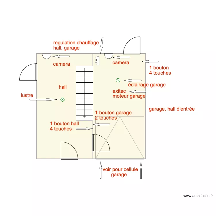 hall entree. Plan de 