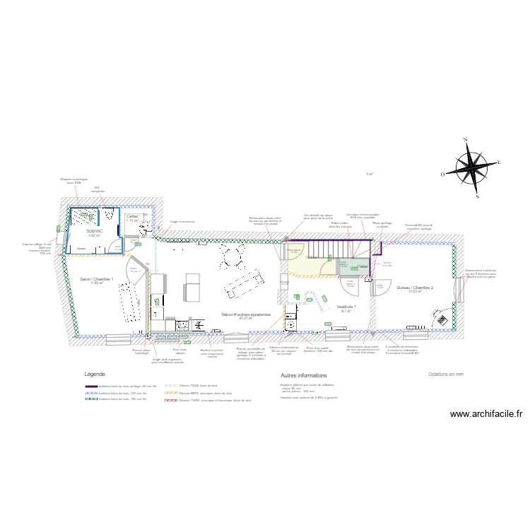Etage principal definitif cuisine. Plan de 