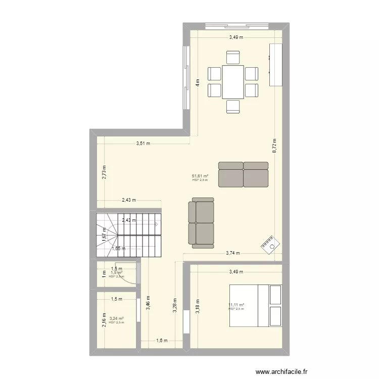 PROJET DOMART V1. Plan de 4 et 67 m² PROJET DOMART V1. Plan de 4 et 67 m²