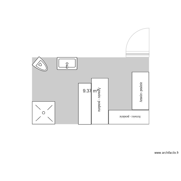 SDB. Plan de 0 pièce et 0 m2