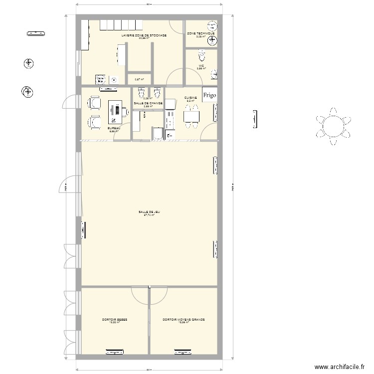 pont creche 5. Plan de 0 pièce et 0 m2