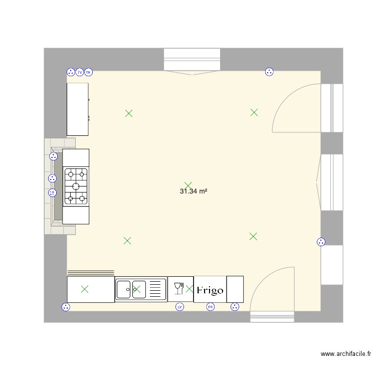 cuisine 3. Plan de 0 pièce et 0 m2