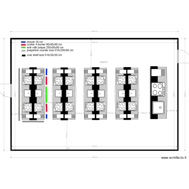 kitchen training. Plan de 0 pièce et 0 m2