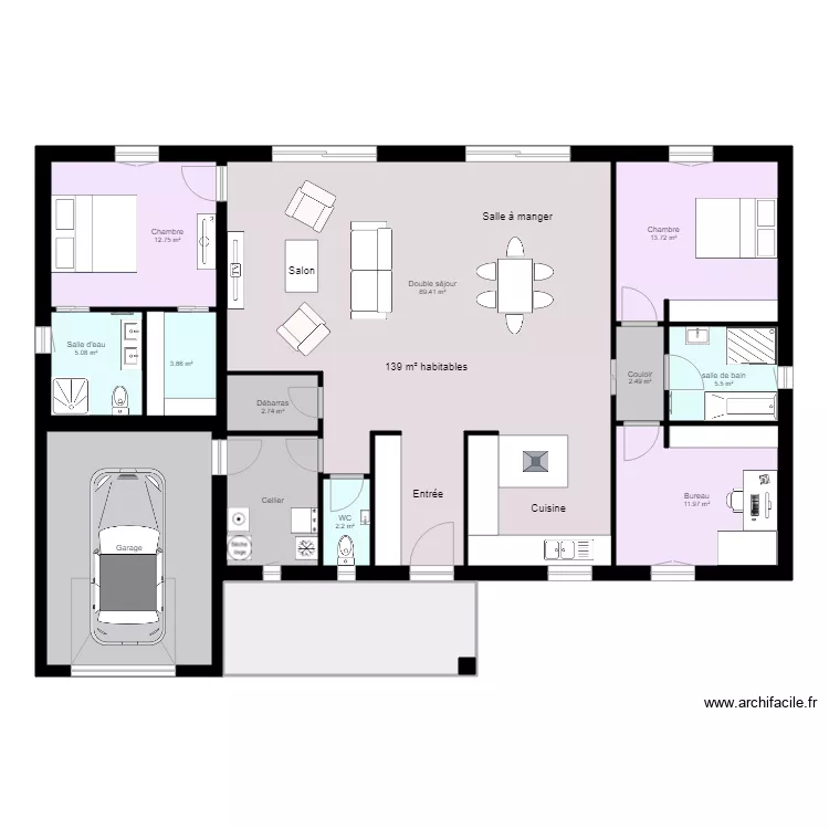 Maison 13 v1. Plan de Maison 13 v1. Plan de