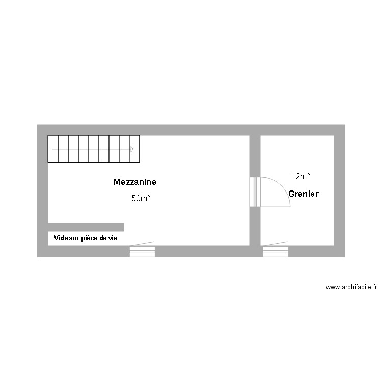 Etage projet CIRY SALSOGNE. Plan de 0 pièce et 0 m2