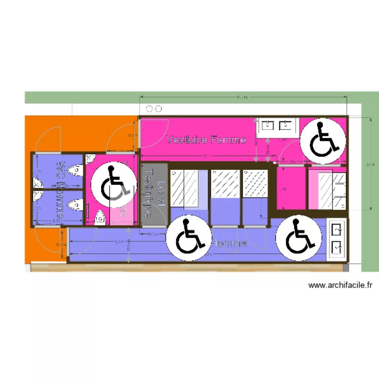 Gétigné Vestiaires. Plan de Gétigné Vestiaires. Plan de