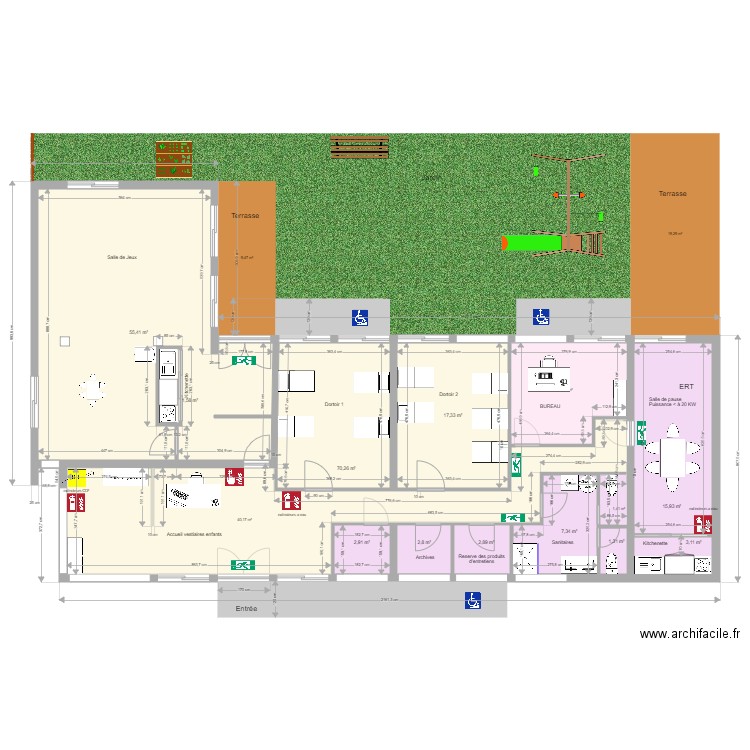 crèche aubière. Plan de 0 pièce et 0 m2