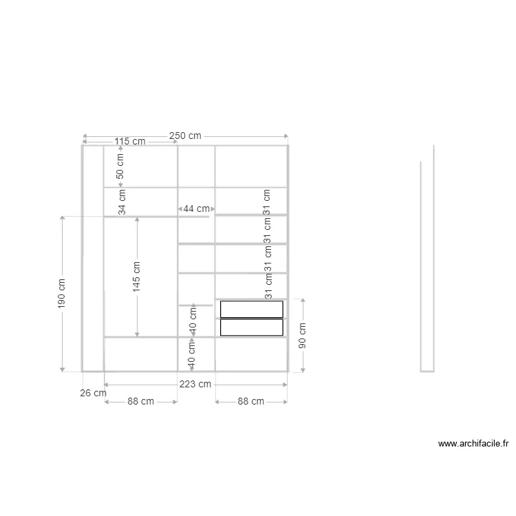 placard chbre 1 int v2. Plan de 