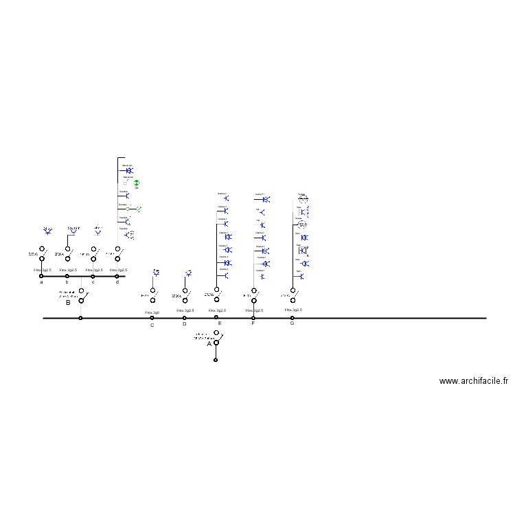 schema unifilaire b2. Plan de 0 pièce et 0 m2