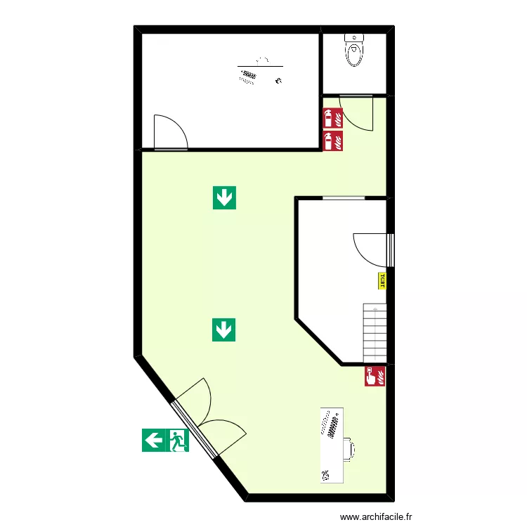 AC Clemenceau RDC. Plan de 
