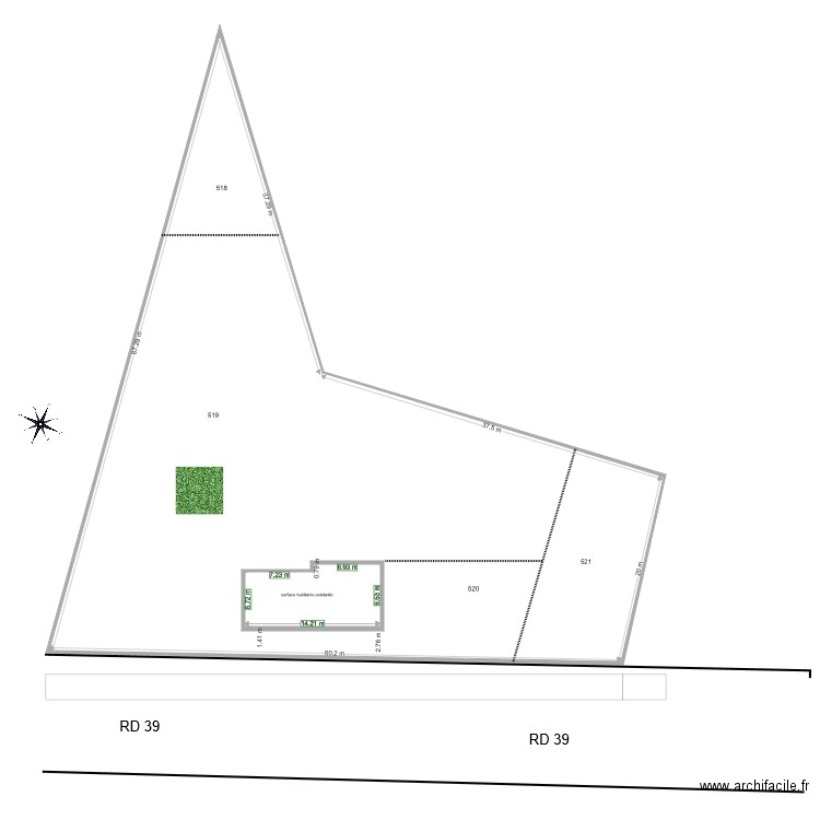 plan de masse avant modification . Plan de 0 pièce et 0 m2