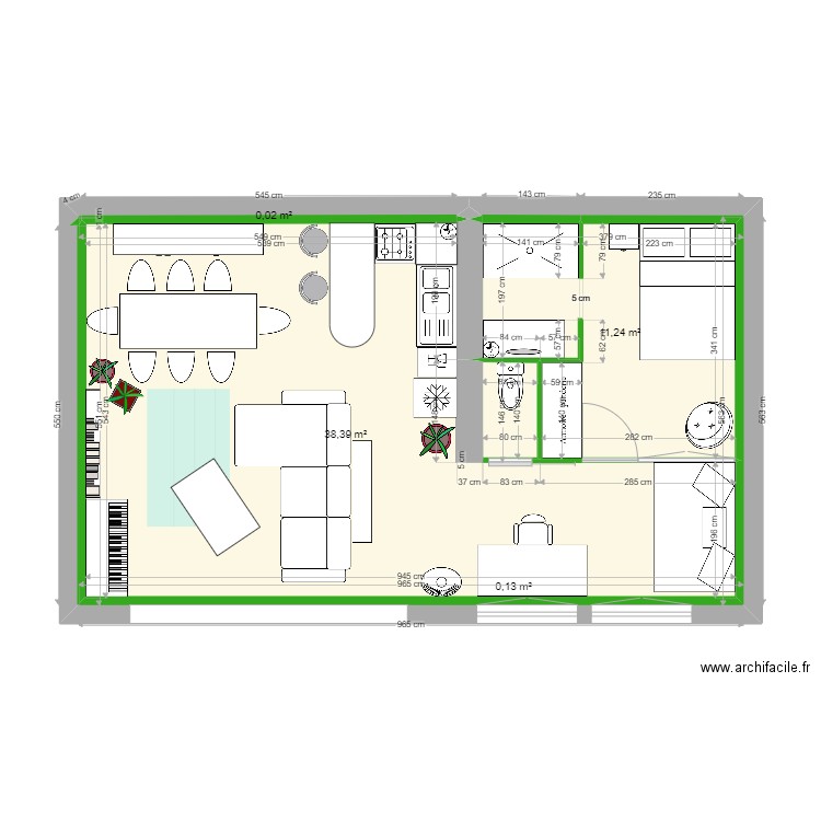 Plan version finale septembre 2022. Plan de 4 pièces et 50 m2