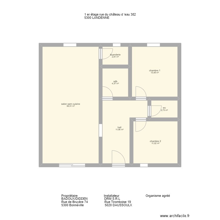 BADOUX 1er. Plan de 0 pièce et 0 m2