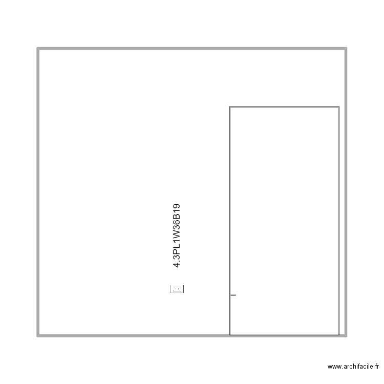 wall 36 outside entrance plugs X 3. Plan de 1 pièce et 60 m2