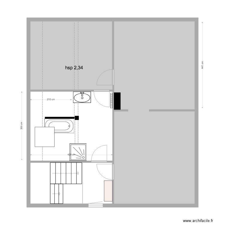 sdb yutz tisserant . Plan de 0 pièce et 0 m2
