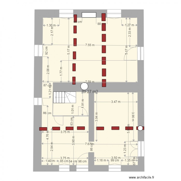 existant rdc. Plan de 0 pièce et 0 m2