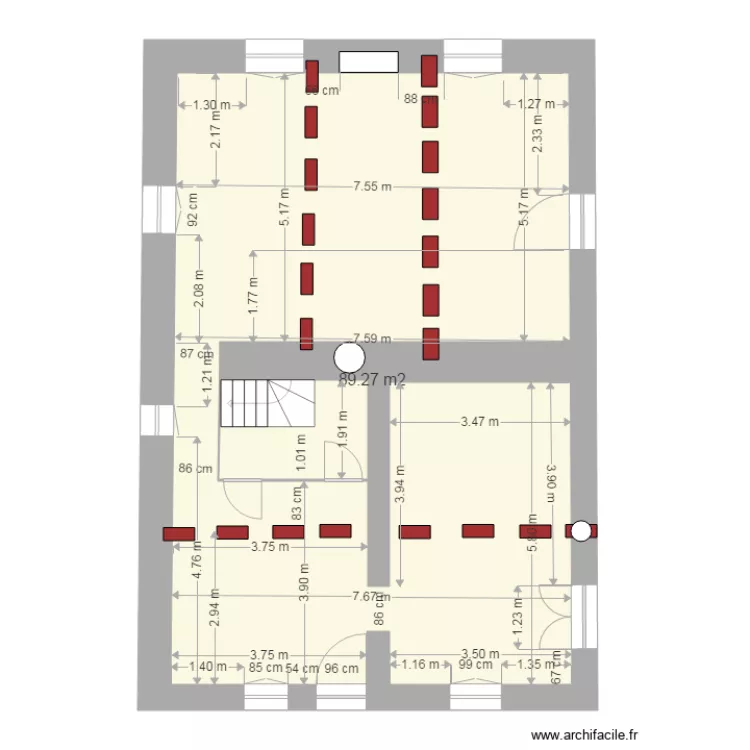 existant rdc. Plan de 