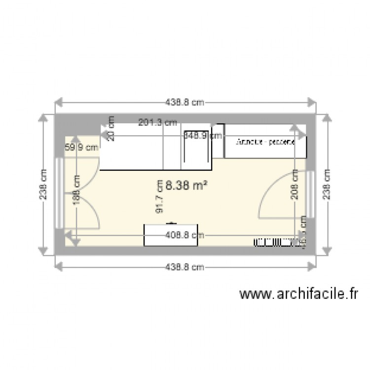 bureau 3. Plan de 0 pièce et 0 m2