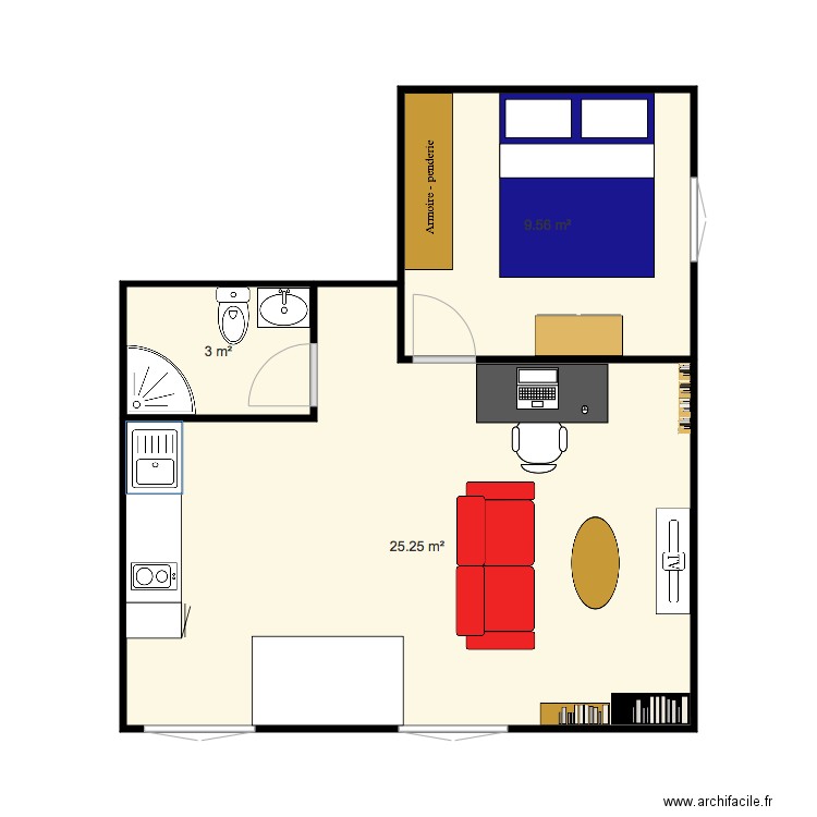 T2 Petit Chantier v1. Plan de 0 pièce et 0 m2