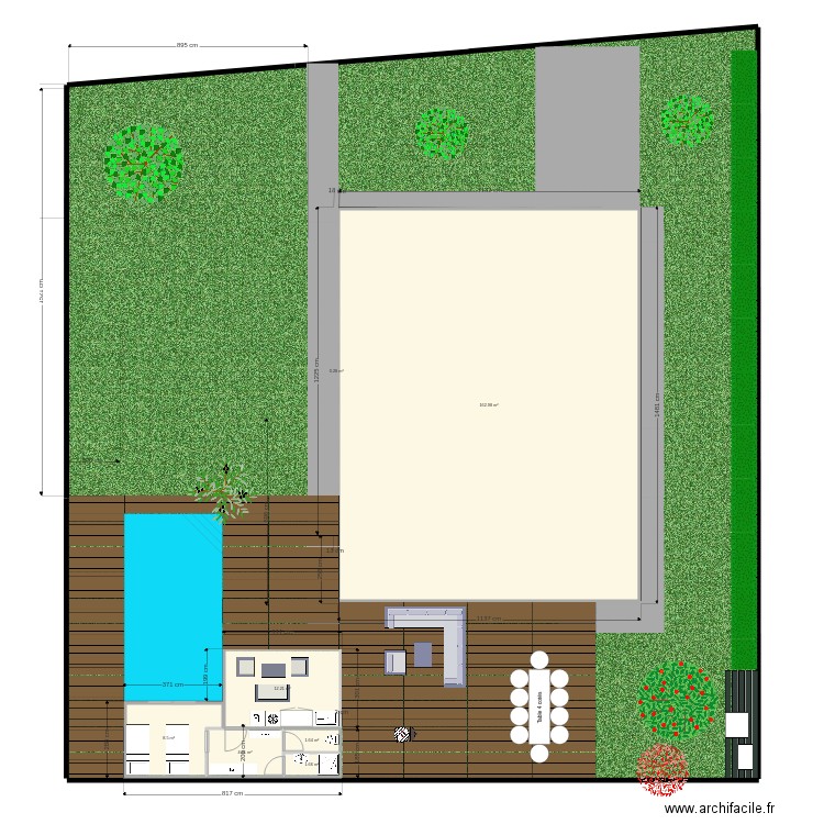 Jardin 2020 Piscine. Plan de 0 pièce et 0 m2