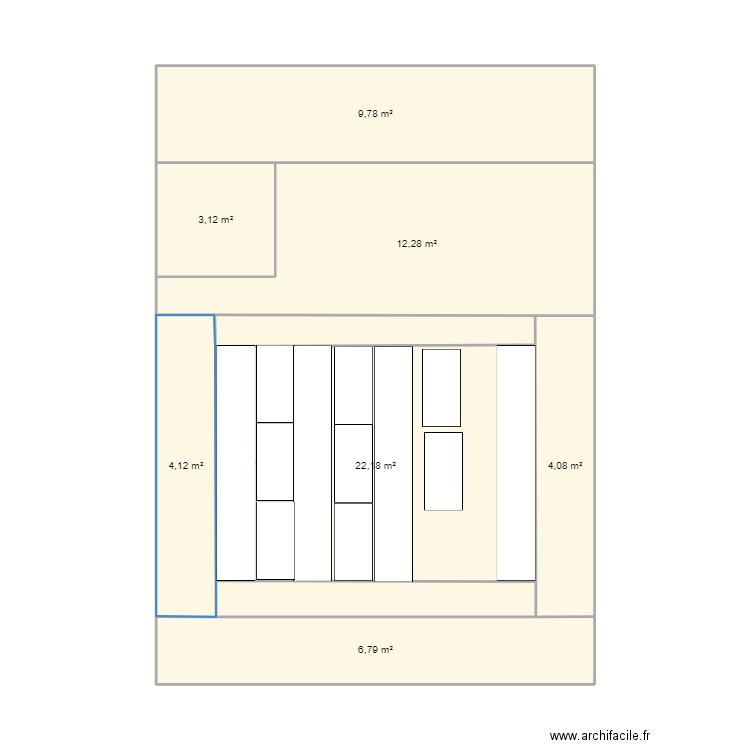 RESTAURANT 15 EME. Plan de 7 pièces et 62 m2