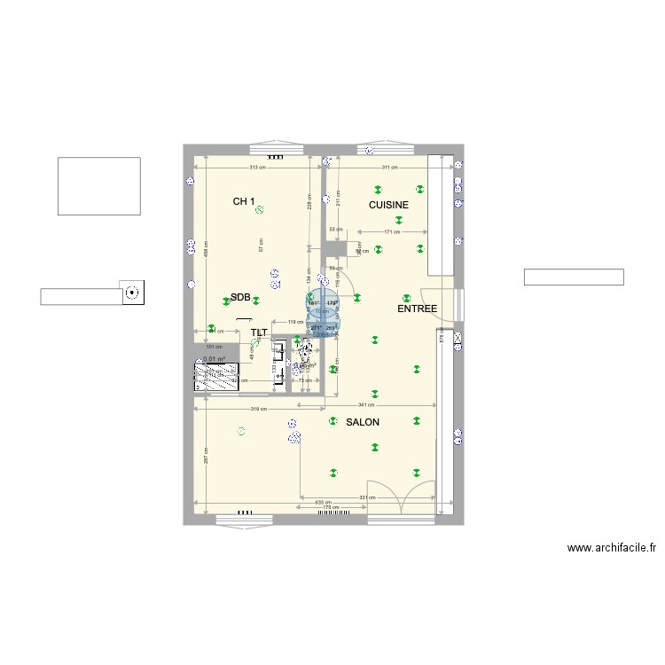 LA MUL plan modif autre T1. Plan de 0 pièce et 0 m2