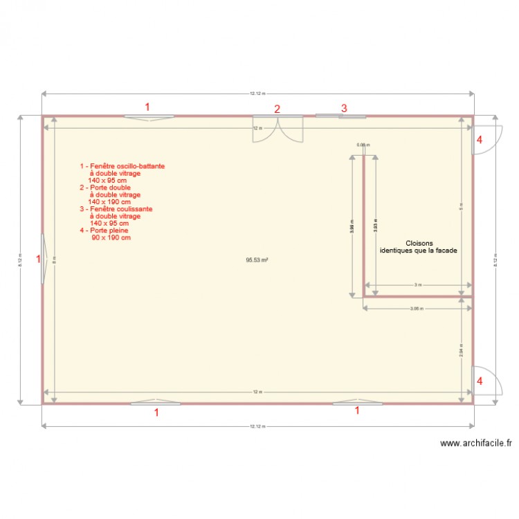 Salle pour devis. Plan de 0 pièce et 0 m2