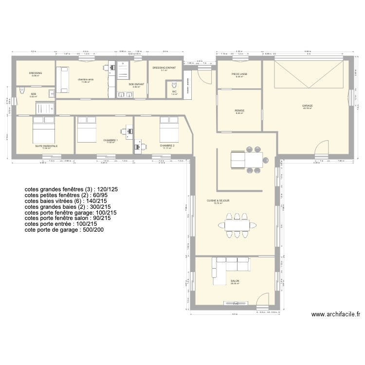 PLAN MAISON N 3. Plan de 0 pièce et 0 m2