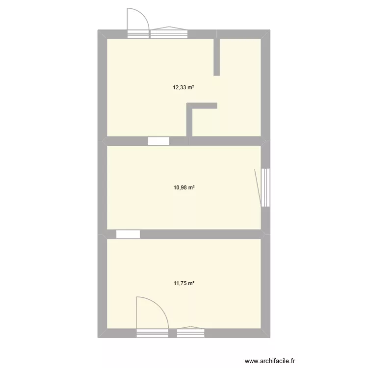 Maison. Plan de 3 et 35 m² Maison. Plan de 3 et 35 m²