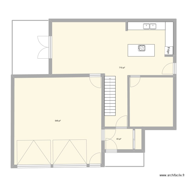 FG-24 A. Plan de 3 pièces et 121 m2